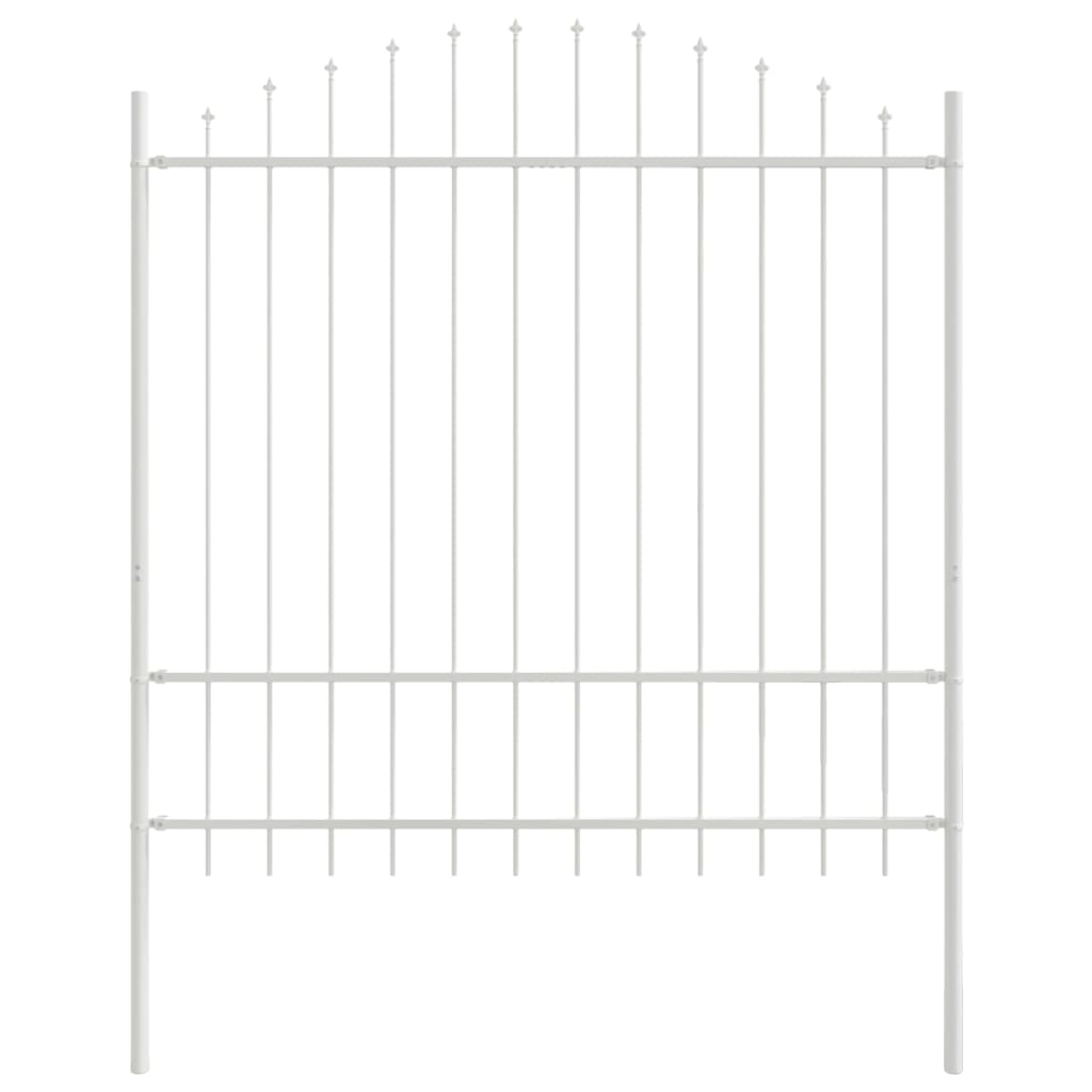 Vidaxx clôture de jardin blanc 170 x 215 cm en acier thermolaqué