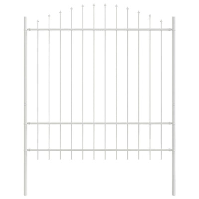 Vidaxx clôture de jardin blanc 170 x 215 cm en acier thermolaqué