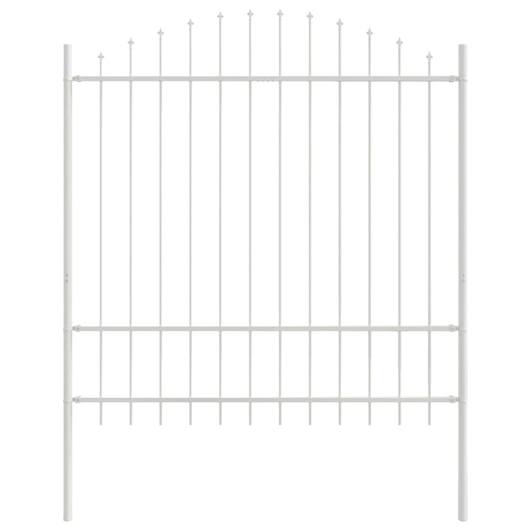 Vidaxx clôture de jardin blanc 170 x 215 cm en acier thermolaqué