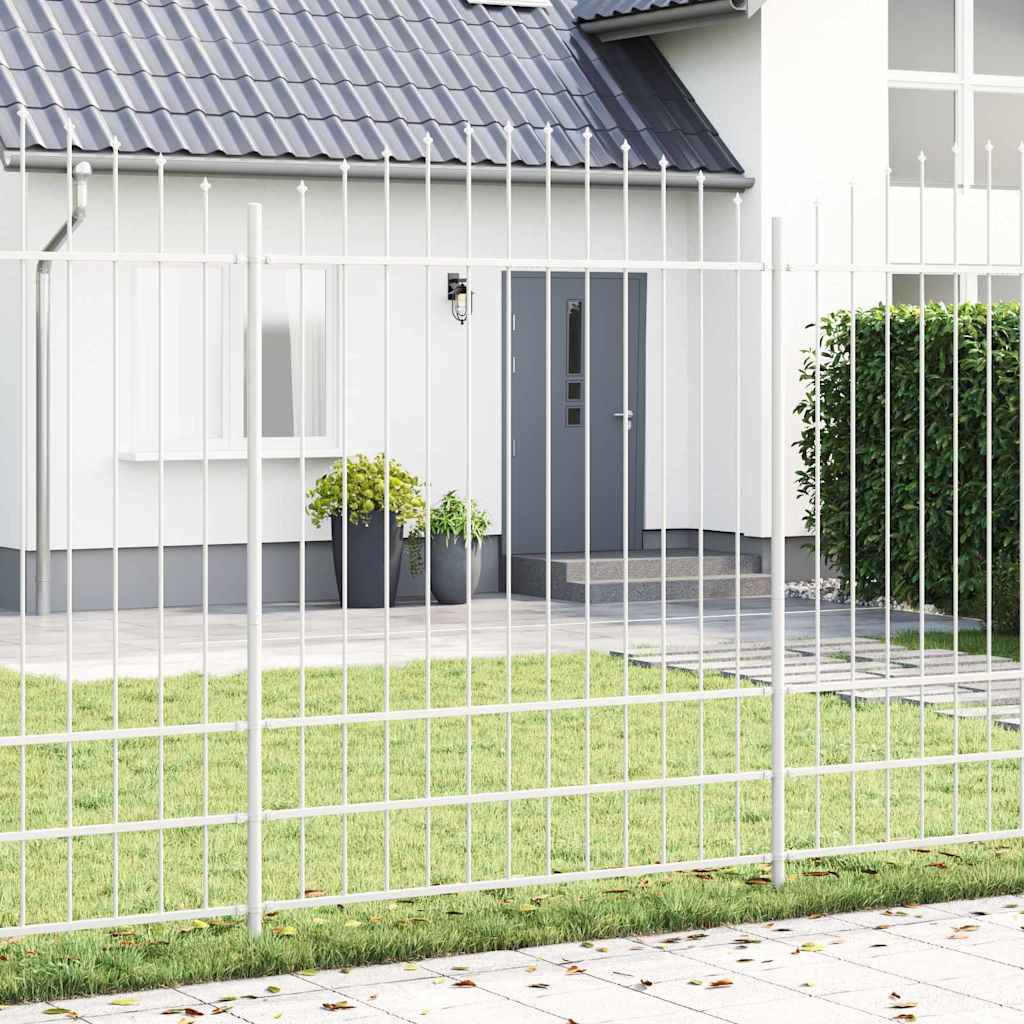 Vidaxx clôture de jardin blanc 170 x 225 cm en acier thermolaqué