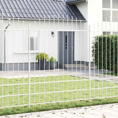 Vidaxx clôture de jardin blanc 170 x 225 cm en acier thermolaqué