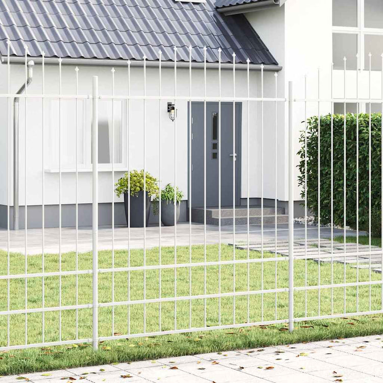 Vidaxx clôture de jardin blanc 170 x 225 cm en acier thermolaqué
