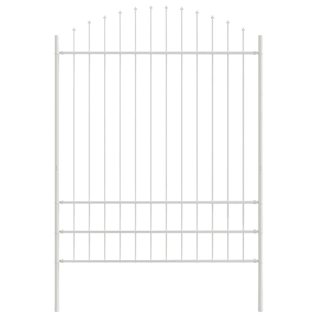Vidaxx clôture de jardin blanc 170 x 225 cm en acier thermolaqué