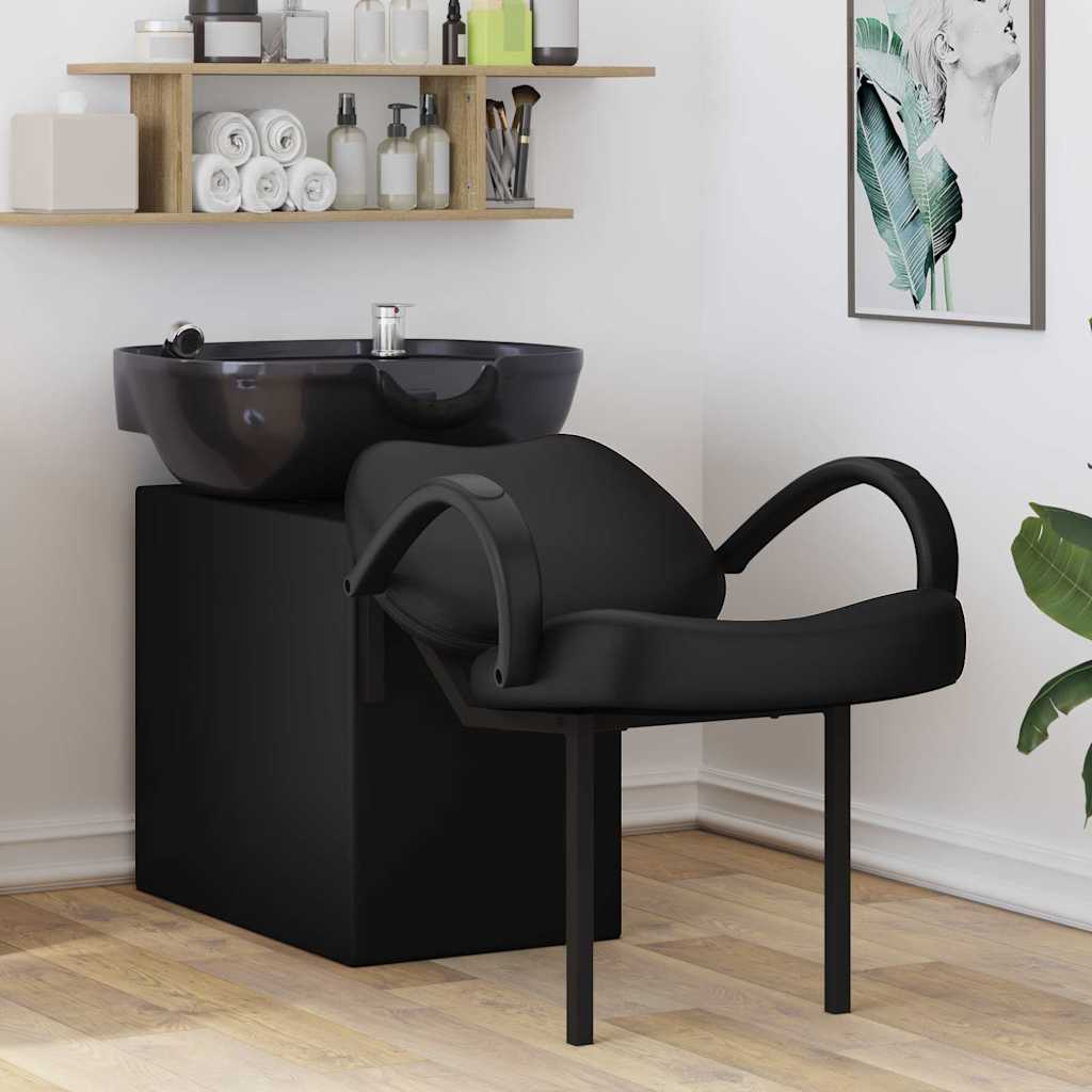 Vidaxx chaise de shampoing noir 63 x 141 x 92 cm PVC