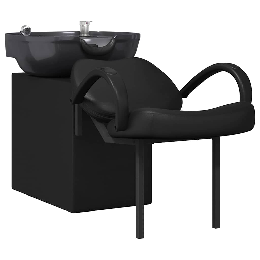 Vidaxx chaise de shampoing noir 63 x 141 x 92 cm PVC