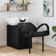 VidaXL chaise de shampoing noir et blanc 63 x 141 x 92 cm PVC