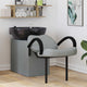 Vidaxl chaise à shampoing gris clair et noir 63 x 141 x 92 cm tissu