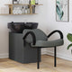 Vidaxl chaise à shampoing gris foncé et noir 63 x 141 x 92 cm tissu