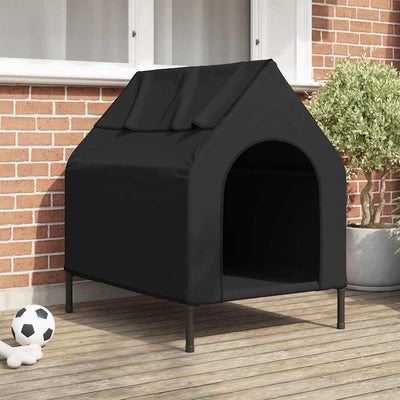 Vidaxxl maison pour animaux de compagnie noir 110 x 75 x 90 cm acier