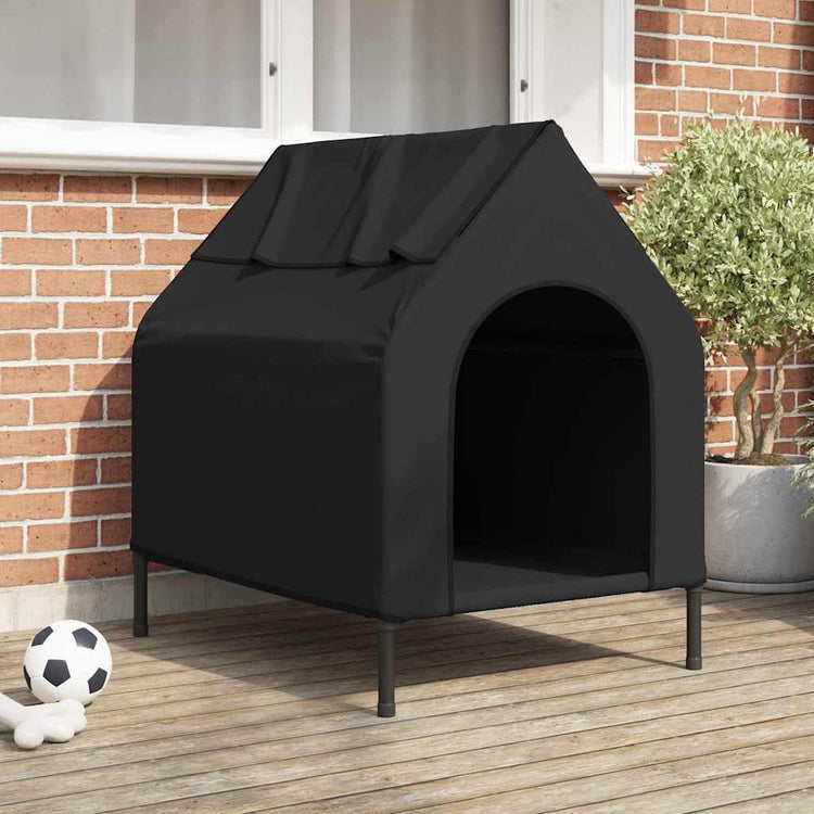Vidaxxl maison pour animaux de compagnie noir 110 x 75 x 90 cm acier
