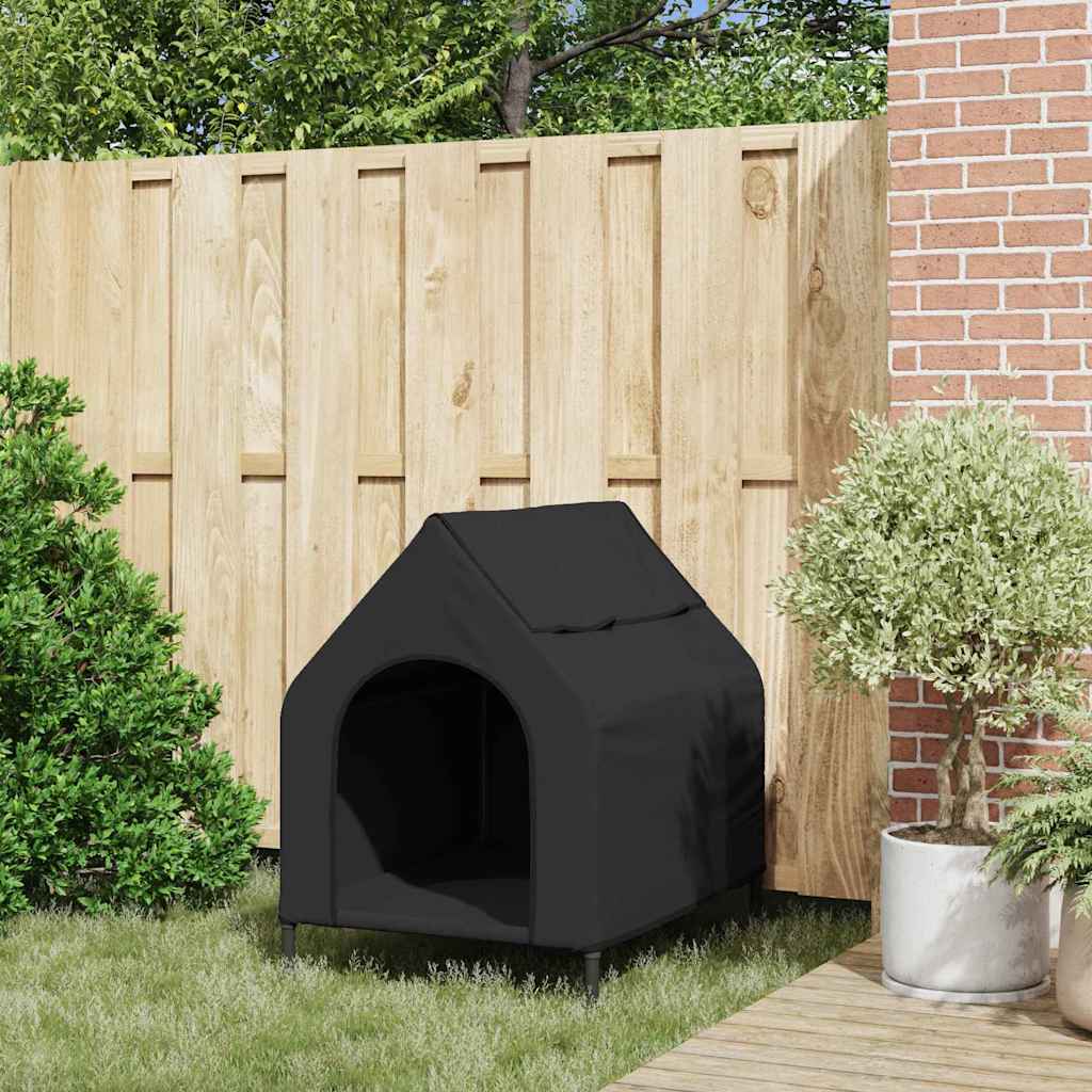Vidaxxl maison pour animaux de compagnie noir 110 x 75 x 90 cm acier