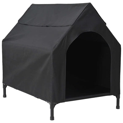 Vidaxxl maison pour animaux de compagnie noir 110 x 75 x 90 cm acier