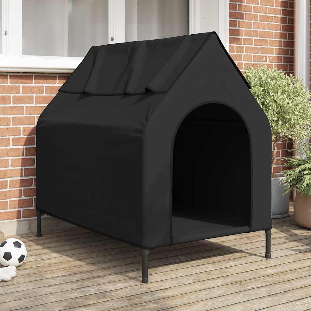 Vidaxxl maison pour animaux de compagnie noir 110 x 75 x 90 cm acier