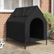 Vidaxxl maison pour animaux de compagnie noir 110 x 75 x 90 cm acier