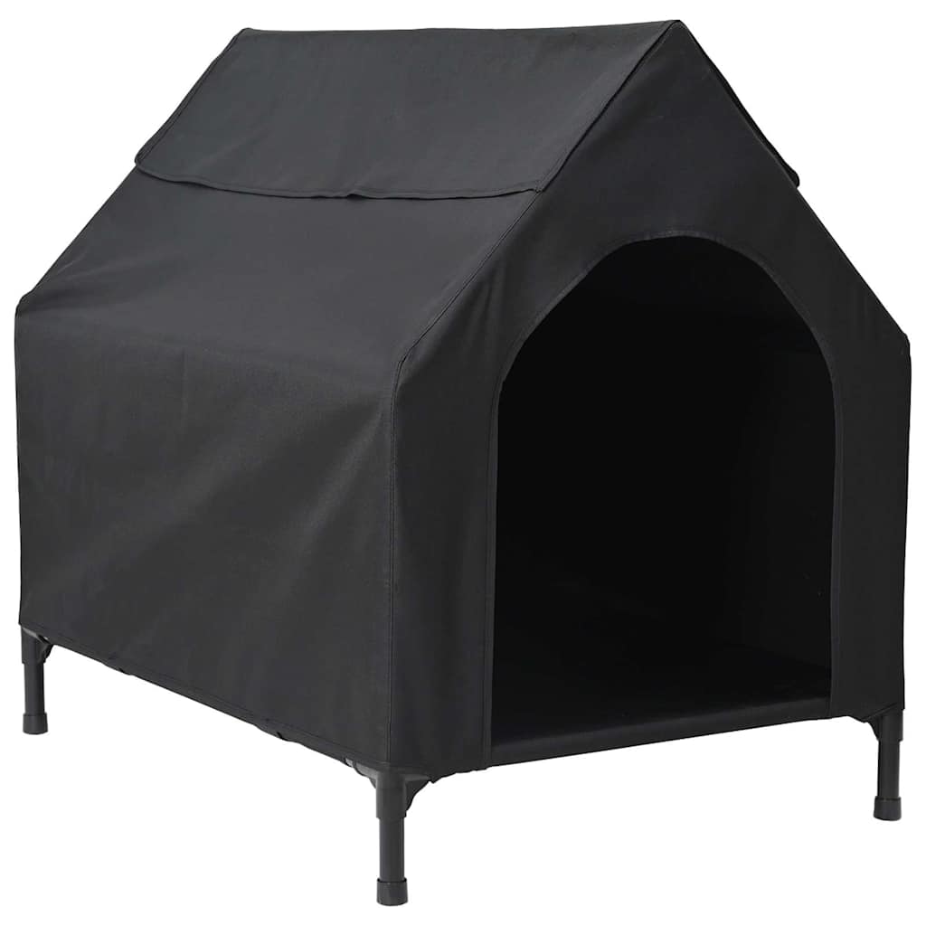 Vidaxxl maison pour animaux de compagnie noir 110 x 75 x 90 cm acier