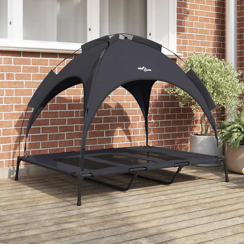 Vidaxxl lit pour chien noir 122 x 93 x 106,5 cm acier