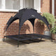 Vidaxxl lit pour chien noir 122 x 93 x 106,5 cm acier