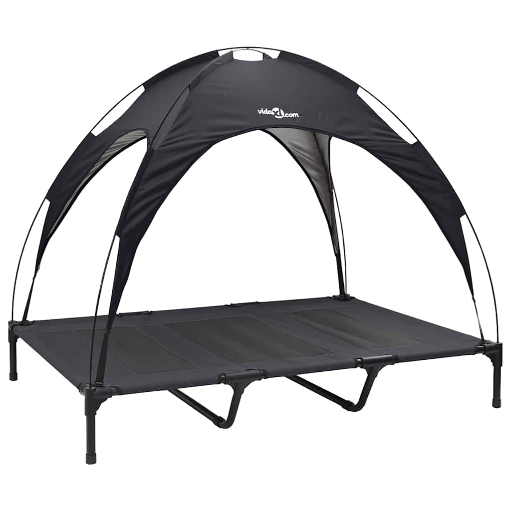 Vidaxxl lit pour chien noir 122 x 93 x 106,5 cm acier