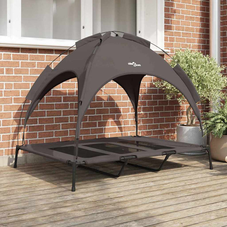 Vidaxxl lit pour chien marron 122 x 93 x 106,5 cm acier