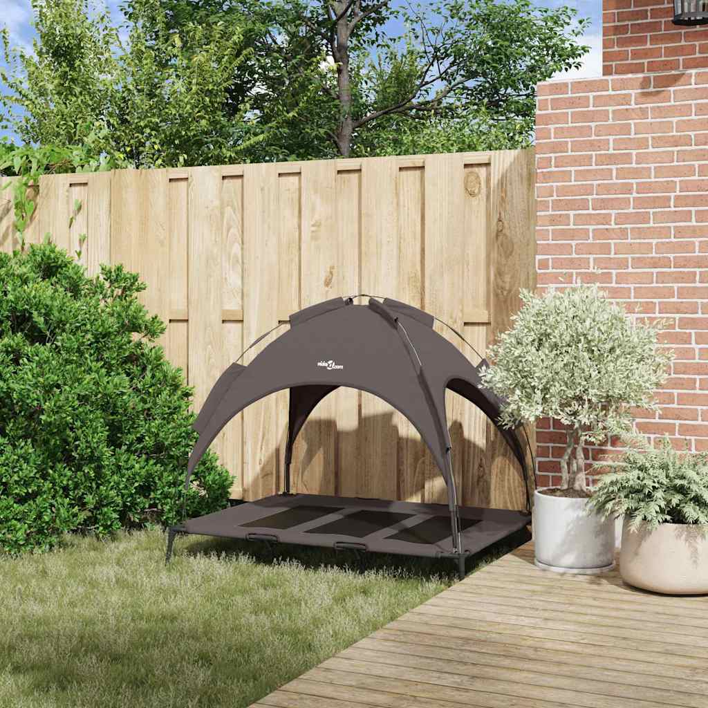 Vidaxxl lit pour chien marron 122 x 93 x 106,5 cm acier