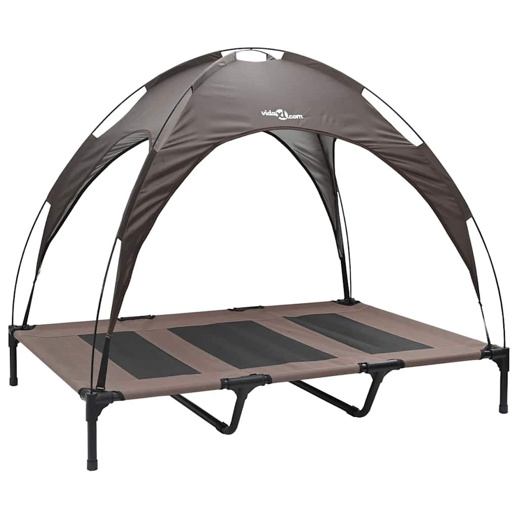 Vidaxxl lit pour chien marron 122 x 93 x 106,5 cm acier
