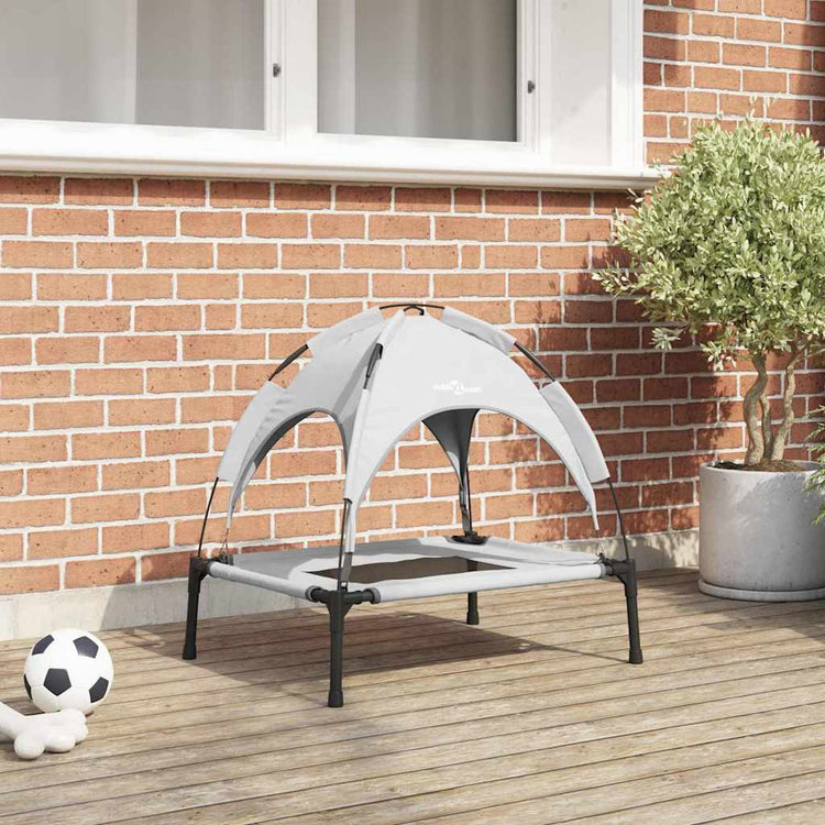 Vidaxl lit pour chien gris argenté 62 x 48 x 61 cm acier