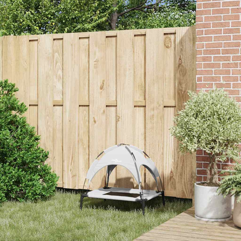 Vidaxl lit pour chien gris argenté 62 x 48 x 61 cm acier