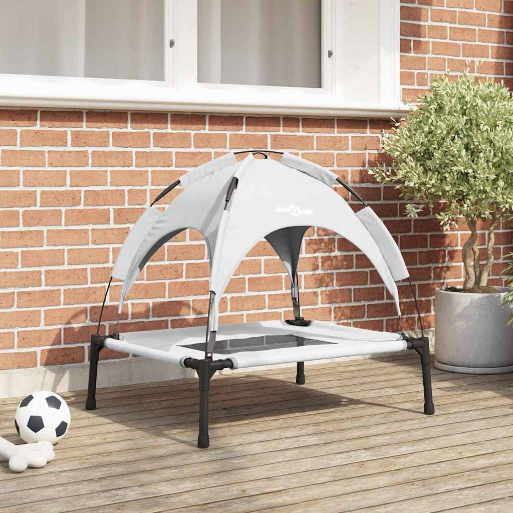 Vidaxl lit pour chien gris argenté 76 x 62 x 70,5 cm acier
