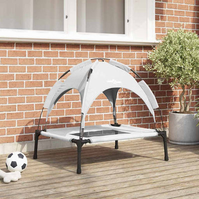 Vidaxl lit pour chien gris argenté 76 x 62 x 70,5 cm acier