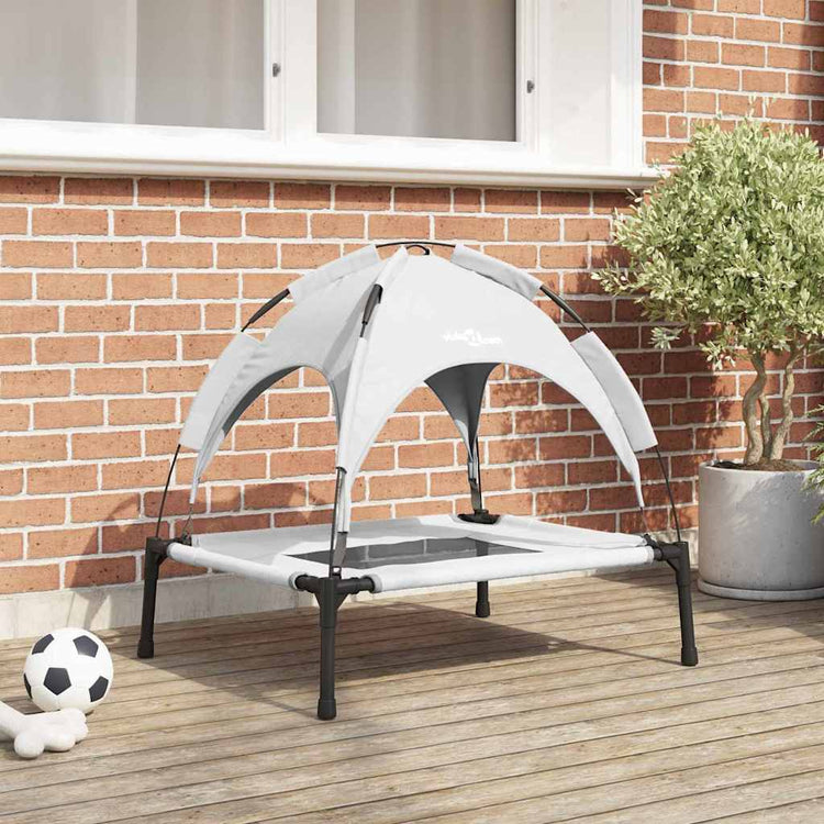 Vidaxl lit pour chien gris argenté 76 x 62 x 70,5 cm acier
