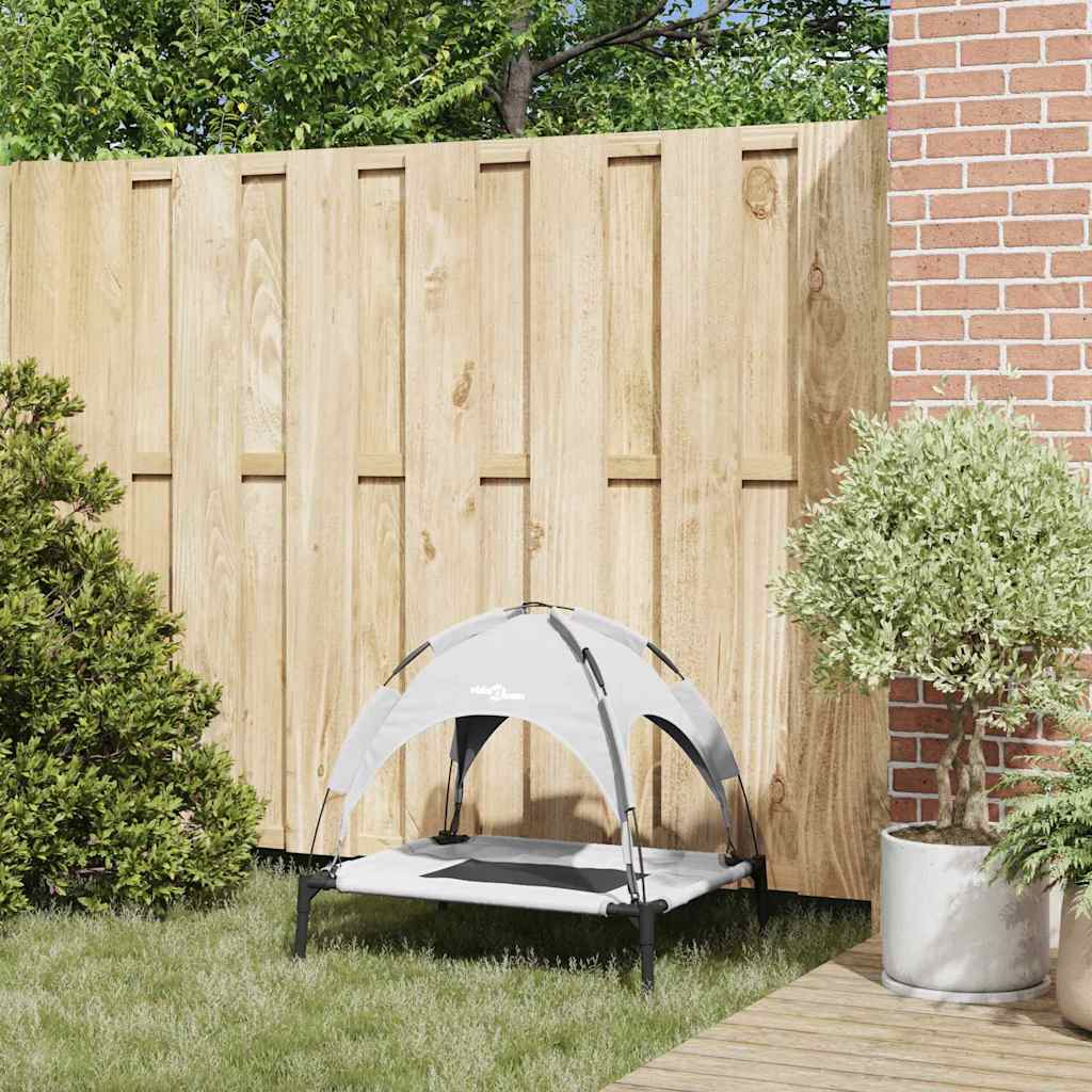 Vidaxl lit pour chien gris argenté 76 x 62 x 70,5 cm acier
