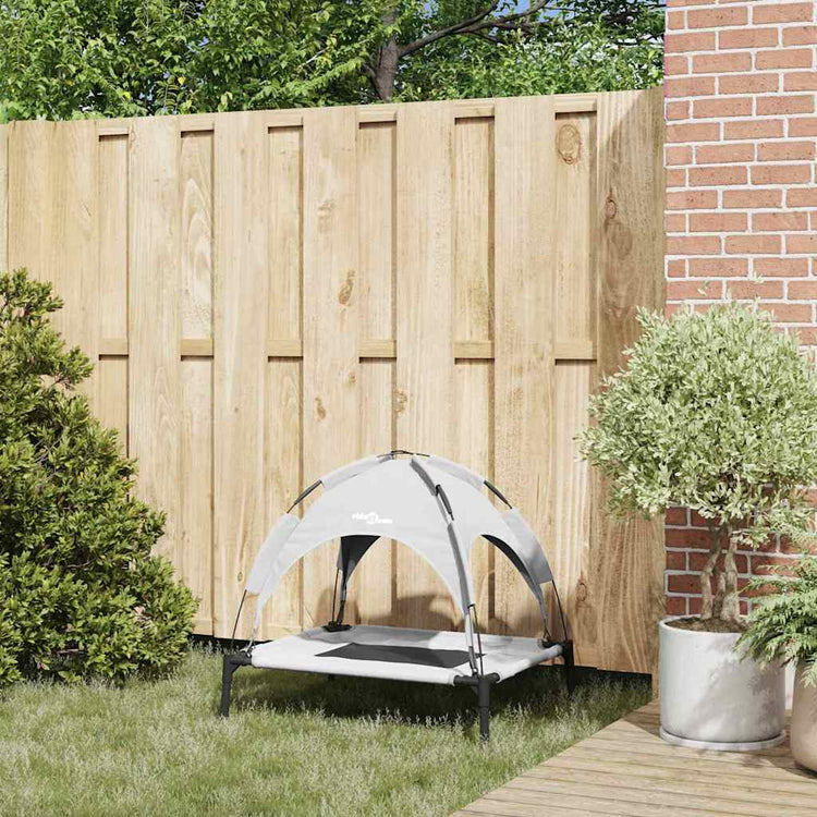 Vidaxl lit pour chien gris argenté 76 x 62 x 70,5 cm acier