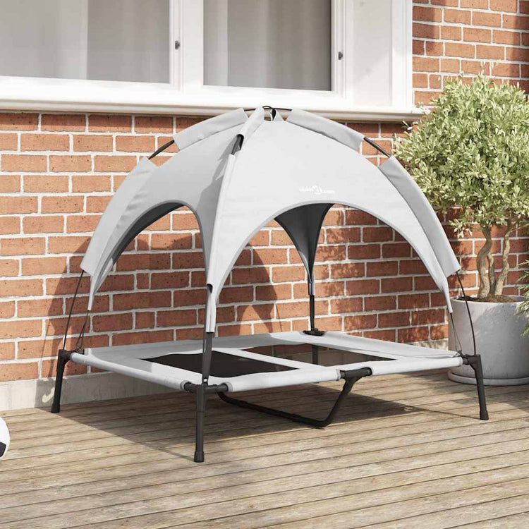 Vidaxl lit pour chien gris argenté 92 x 77 x 82,5 cm acier