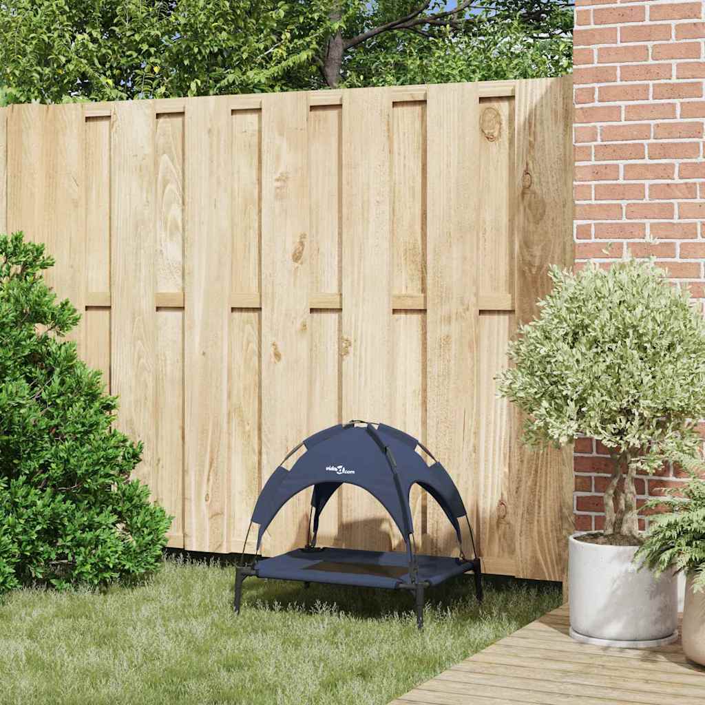 Vidaxxl lit pour chien bleu marine 62 x 48 x 61 cm acier