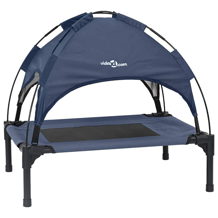 Vidaxxl lit pour chien bleu marine 62 x 48 x 61 cm acier