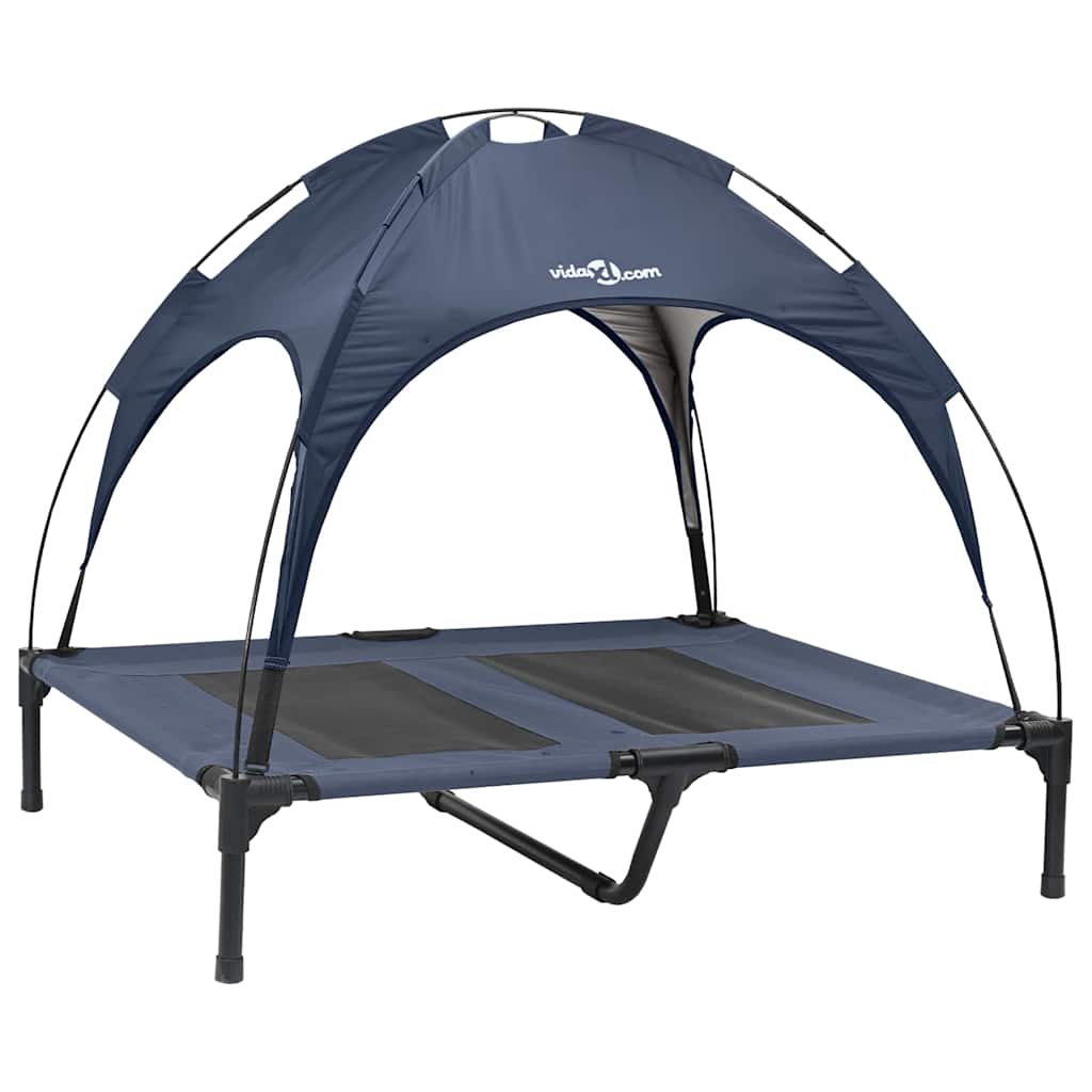 Vidaxxl lit pour chien bleu marine 92 x 77 x 82,5 cm acier