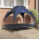 Vidaxxl lit pour chien bleu marine 122 x 93 x 106,5 cm acier