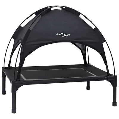 Vidaxxl lit pour chien noir 63 x 49,5 x 60 cm acier