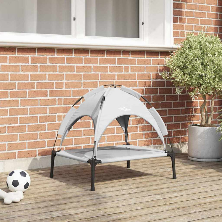 Vidaxl dog bed silver gray 63 x 49.5 x 60 cm steel