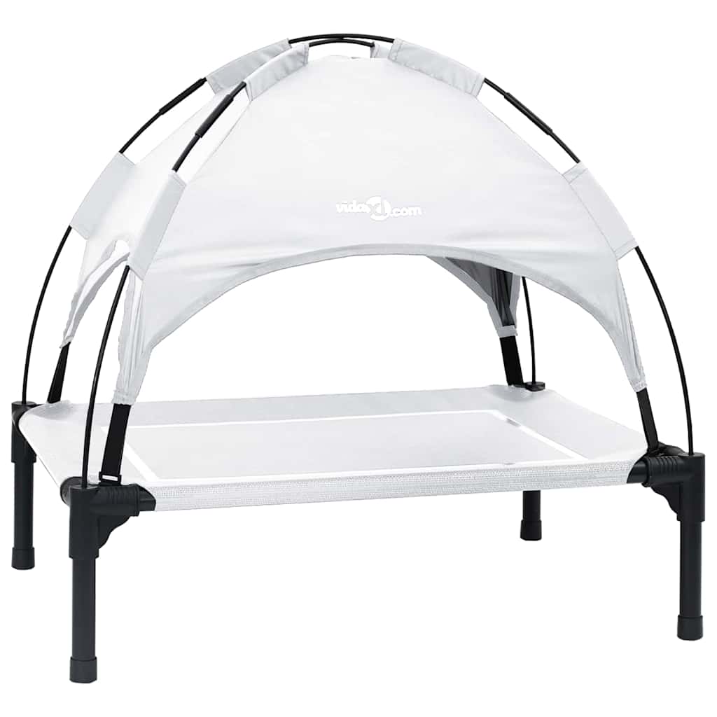 Vidaxl lit pour chien gris argenté 71 x 64 x 71 cm acier