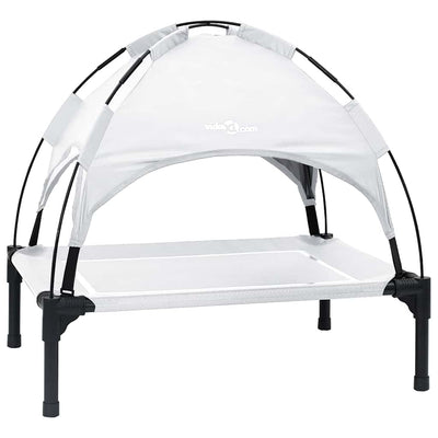 Vidaxl lit pour chien gris argenté 71 x 64 x 71 cm acier