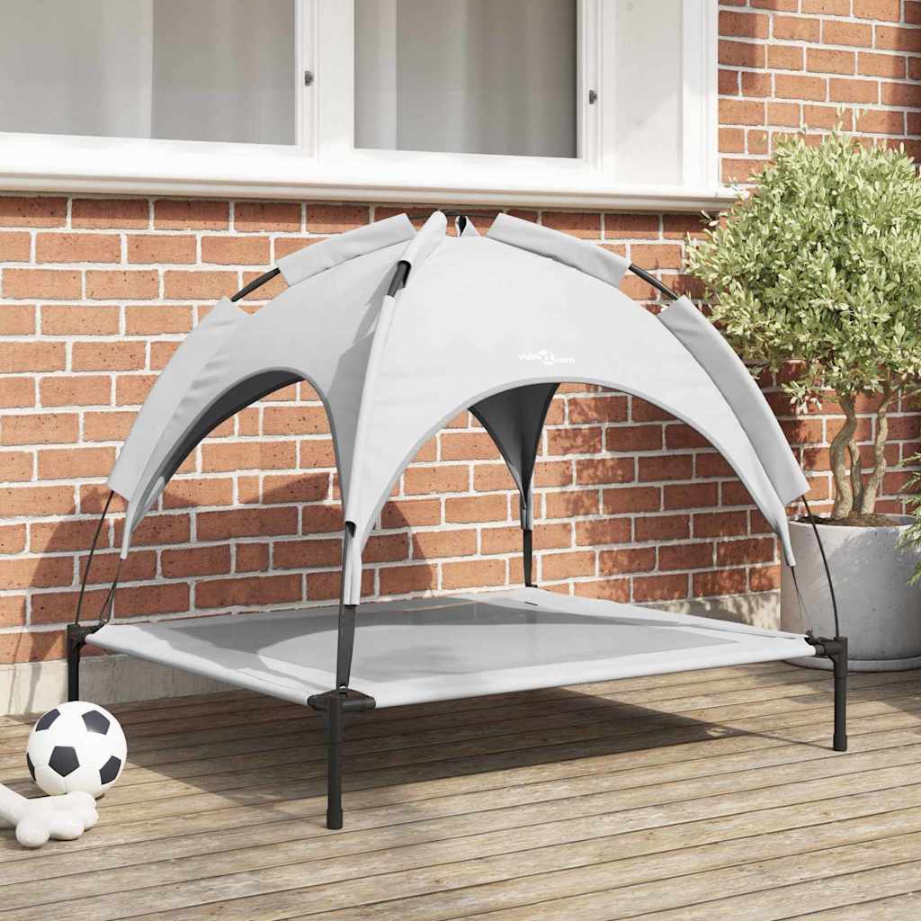 Vidaxl lit pour chien gris argenté 90 x 81 x 80,5 cm acier