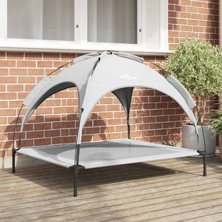 Vidaxl lit pour chien gris argenté 104 x 86 x 84,5 cm acier