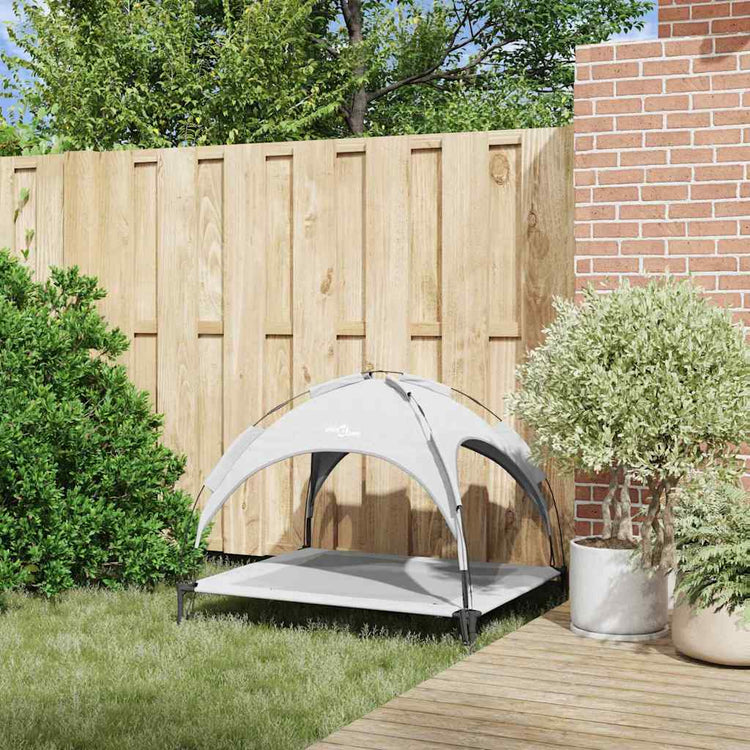 Vidaxl lit pour chien gris argenté 104 x 86 x 84,5 cm acier