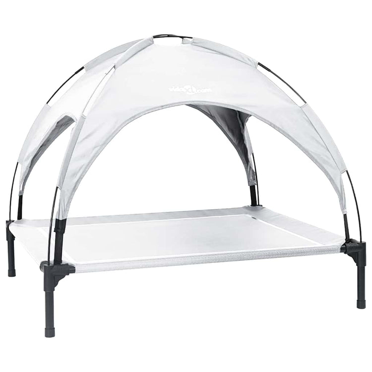 Vidaxl lit pour chien gris argenté 104 x 86 x 84,5 cm acier