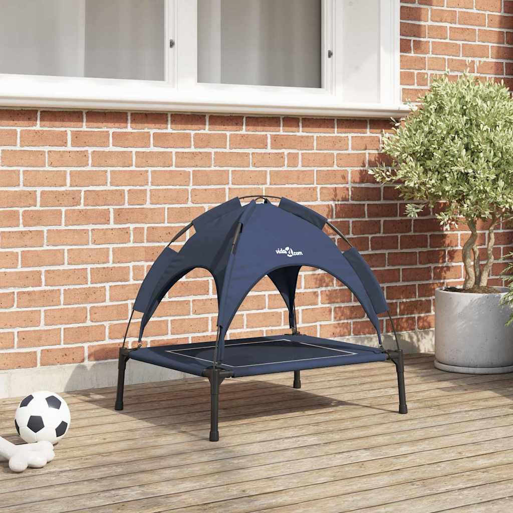 Vidaxxl lit pour chien bleu marine 63 x 49,5 x 60 cm acier