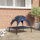 Vidaxxl lit pour chien bleu marine 63 x 49,5 x 60 cm acier