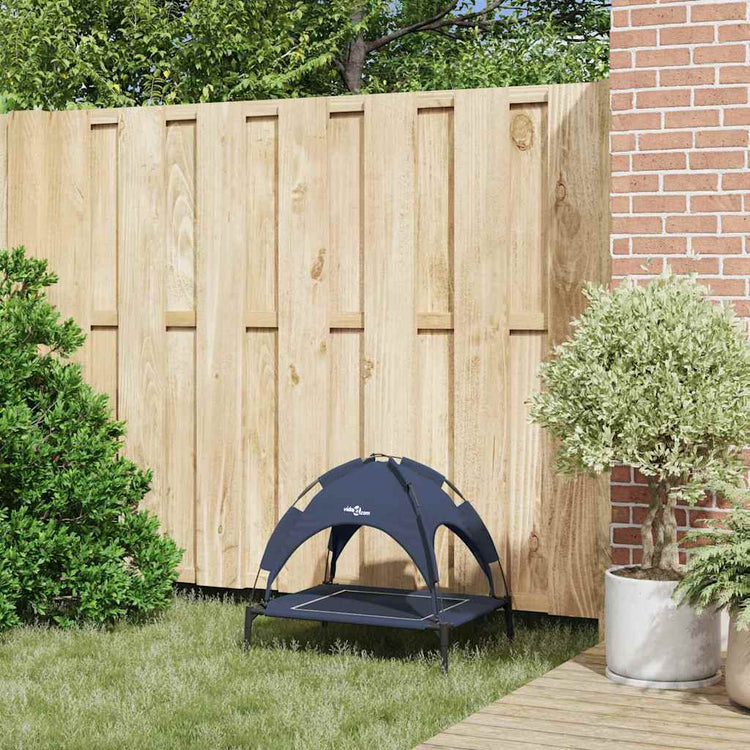 Vidaxxl lit pour chien bleu marine 63 x 49,5 x 60 cm acier