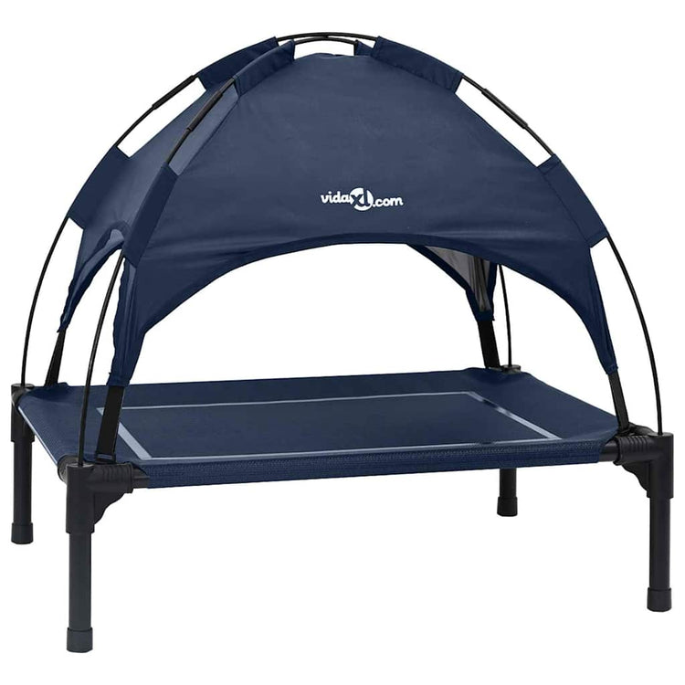 Vidaxxl lit pour chien bleu marine 63 x 49,5 x 60 cm acier
