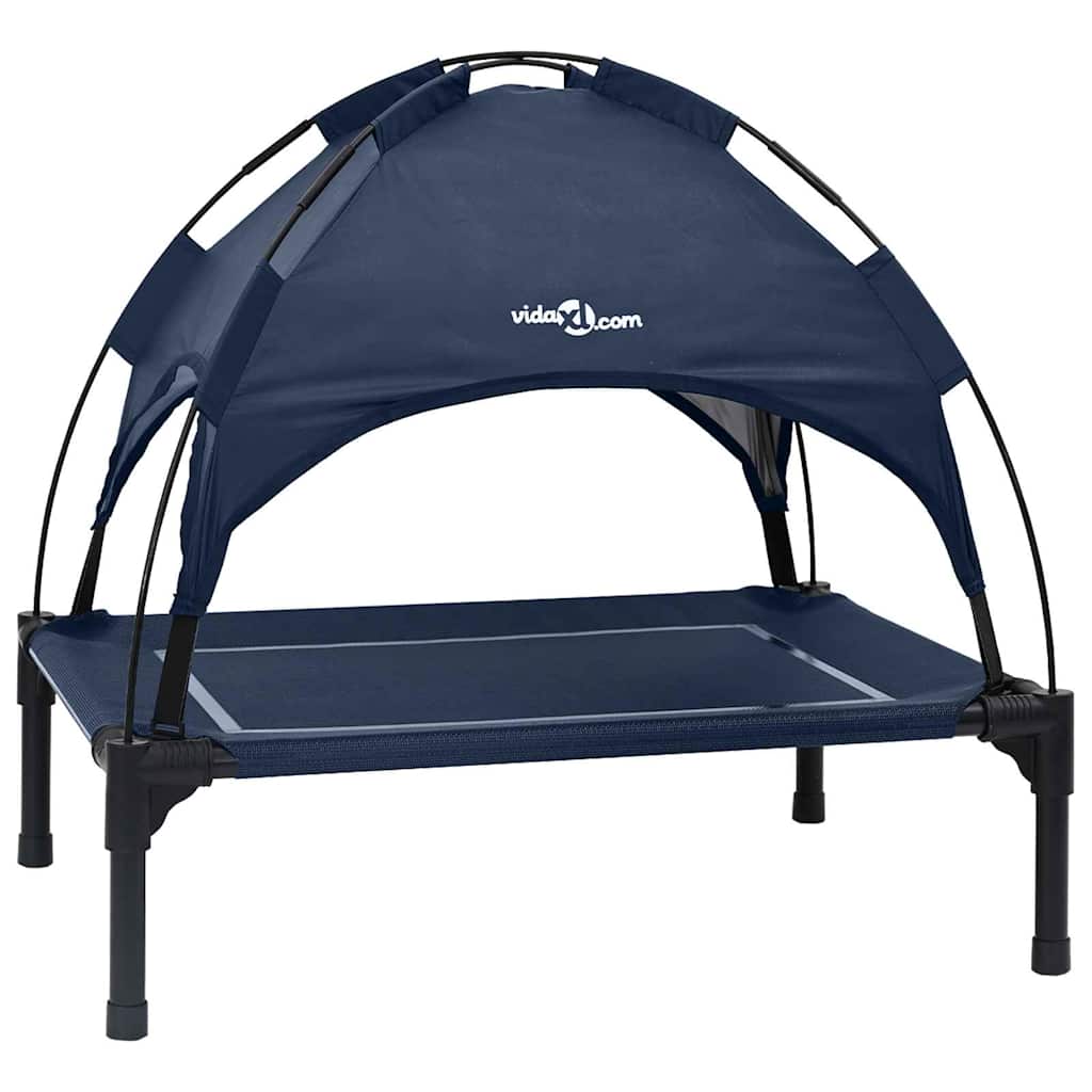 Vidaxxl lit pour chien bleu marine 71 x 64 x 71 cm acier